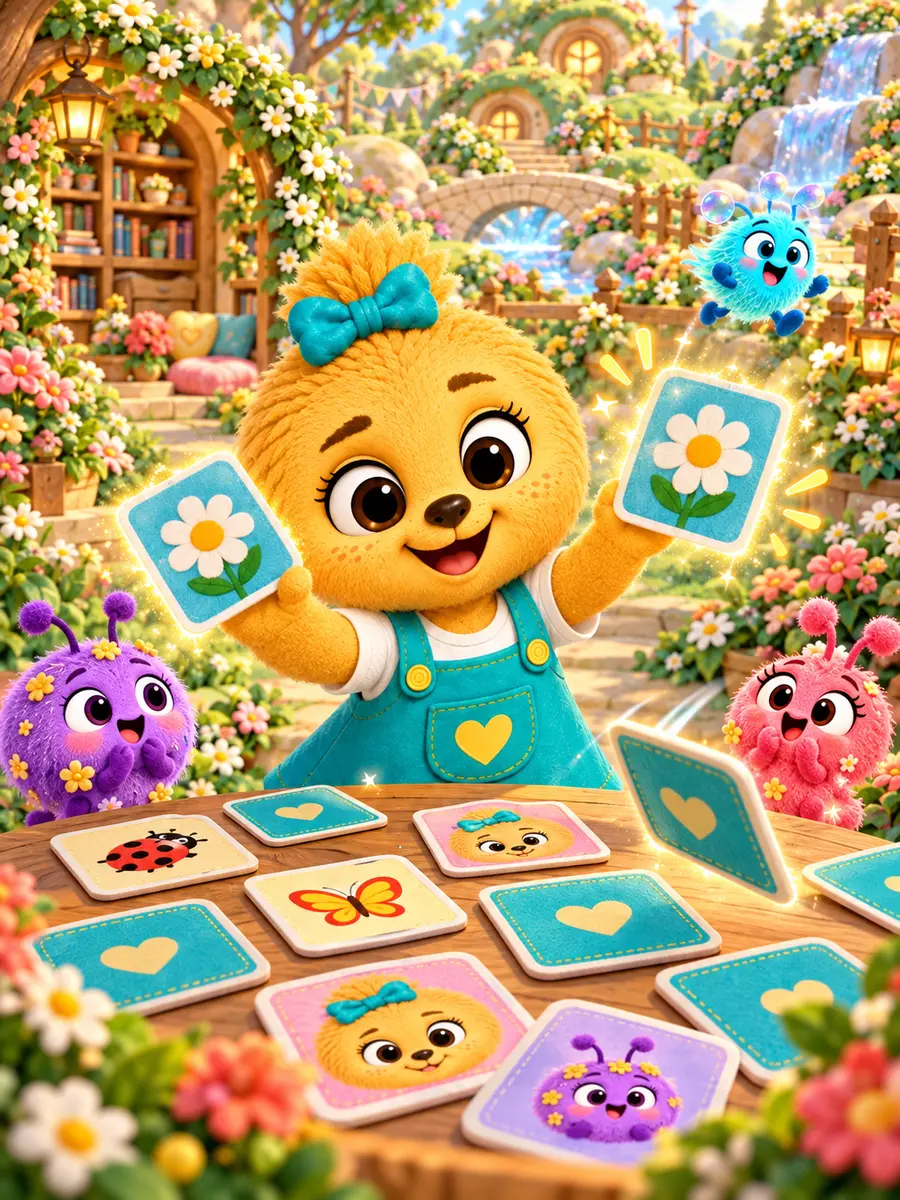 Maisie Memory Match original illustrated card